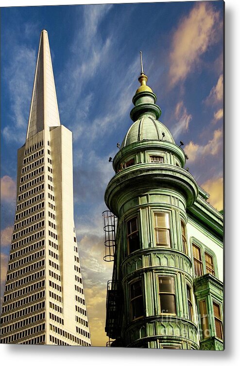 San Francisco Metal Print featuring the photograph San Francisco Then and Now #1 by Sal Ahmed