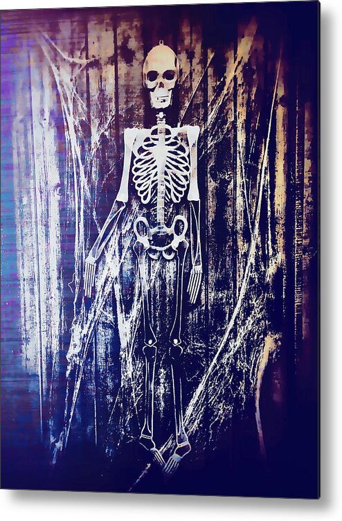 Abstract Metal Print featuring the photograph Skeleton #1 by Tom Gowanlock