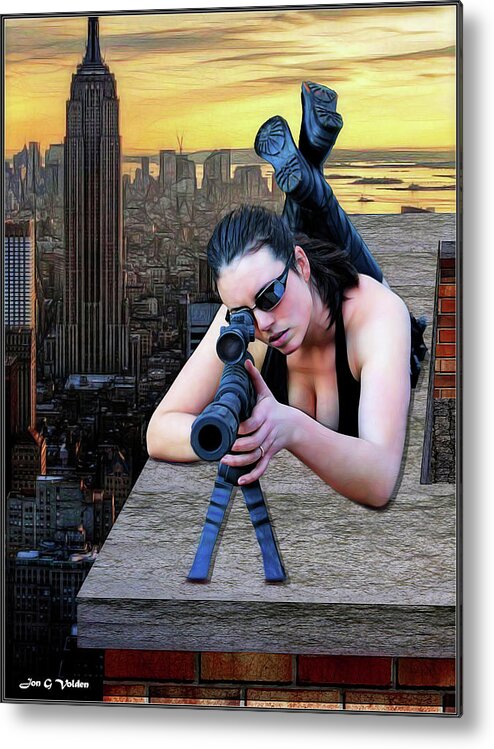 Laura Metal Print featuring the photograph Skyline Assassin by Jon Volden