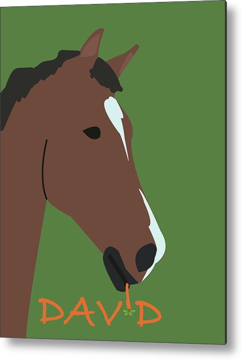 Horse Metal Print featuring the digital art Sprout David #1 by Caroline Elgin