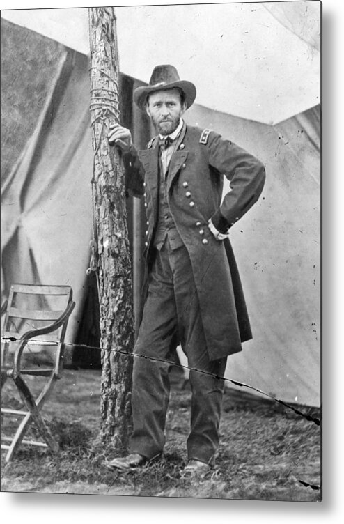 1860s Metal Print featuring the photograph The Civil War. Ulysses S. Grant. 1864 by Everett