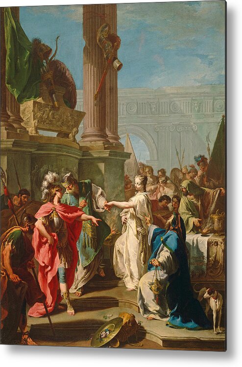 Giambattista Pittoni Metal Print featuring the painting The Sacrifice of Polyxena #2 by Giambattista Pittoni