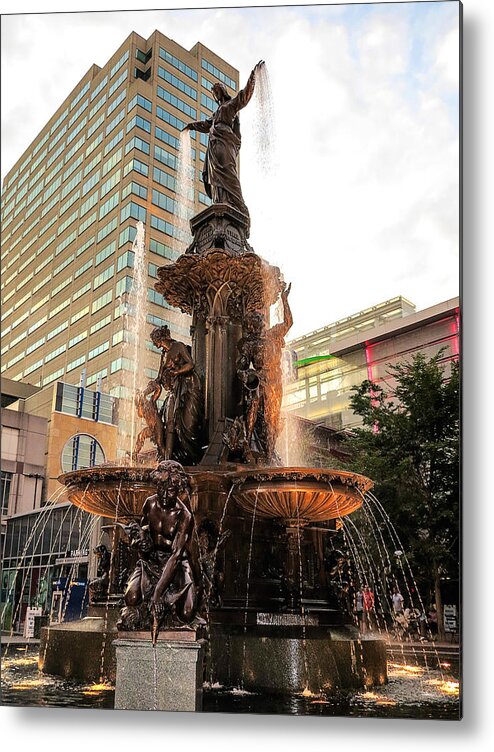 Cincinnati Metal Print featuring the photograph Tyler Davidson Fountain #1 by Keith Allen