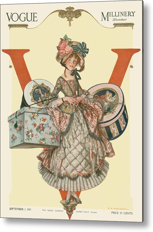 Illustration Metal Print featuring the photograph A French Shepherdess #2 by Frank X Leyendecker
