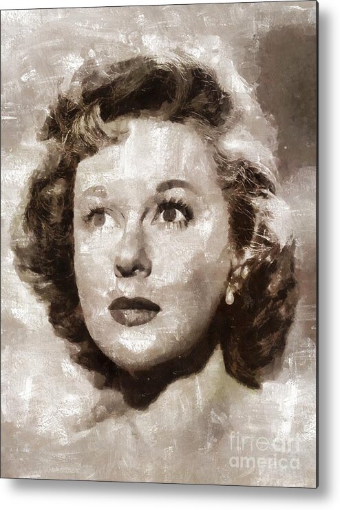 Hollywood Metal Print featuring the painting Susan Hayward, Vintage Hollywood Actress #2 by Esoterica Art Agency
