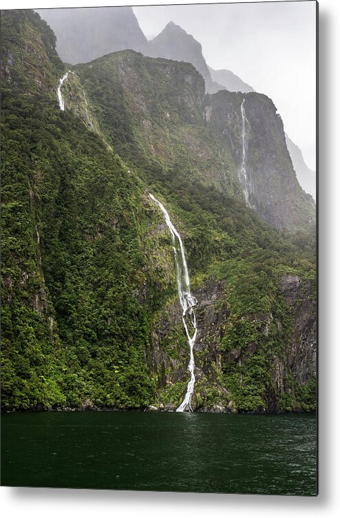 New Zealand Metal Print featuring the photograph Milford Sound #2 by Walt Sterneman