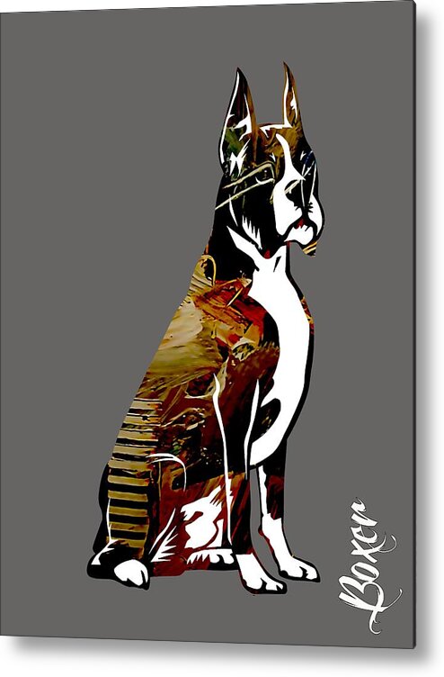 Boxer Metal Print featuring the mixed media Boxer Collection #6 by Marvin Blaine