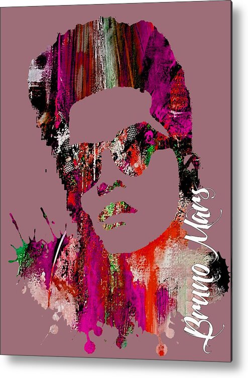 Bruno Mars Metal Print featuring the mixed media Bruno Mars Collection by Marvin Blaine