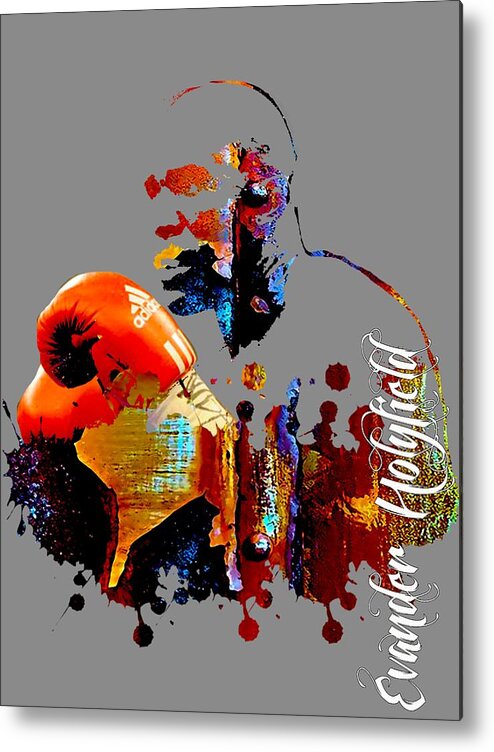 Evander Holyfield Metal Print featuring the mixed media Evander Holyfield Collection #6 by Marvin Blaine