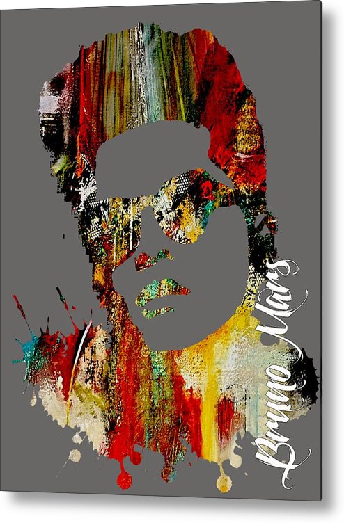 Bruno Mars Metal Print featuring the mixed media Bruno Mars Collection #8 by Marvin Blaine