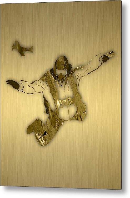 Skydiving Metal Print featuring the mixed media Skydiving Collection #9 by Marvin Blaine
