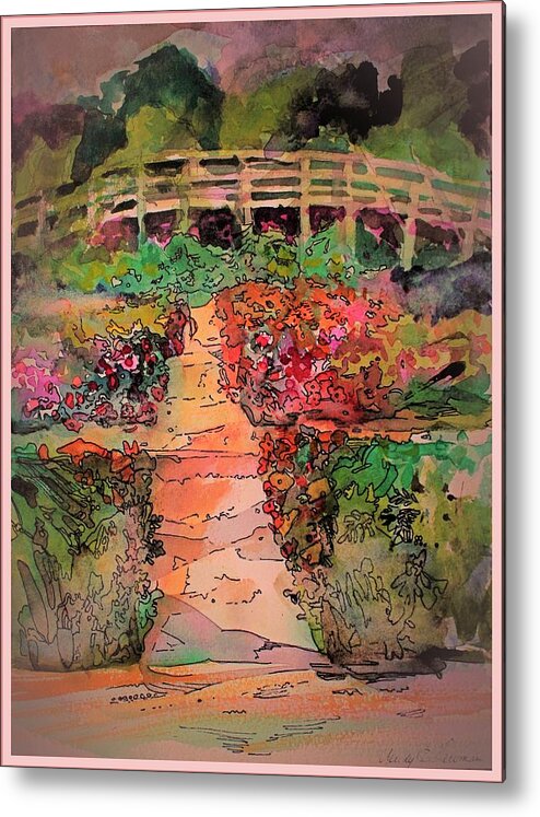 Forest Metal Print featuring the painting A Charming Path by Mindy Newman