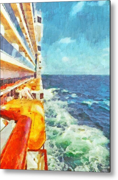 Eurodam Metal Print featuring the digital art A Day at Sea in the Baltic by Digital Photographic Arts