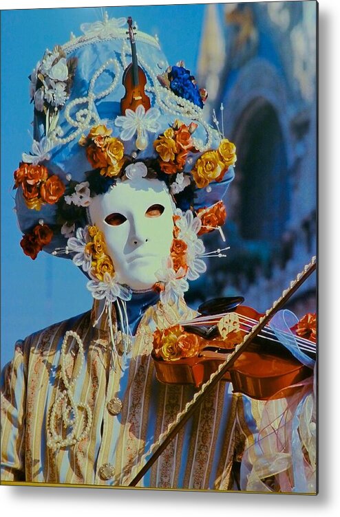 Masquerade Metal Print featuring the photograph A Night in Venice by Barbara Zahno