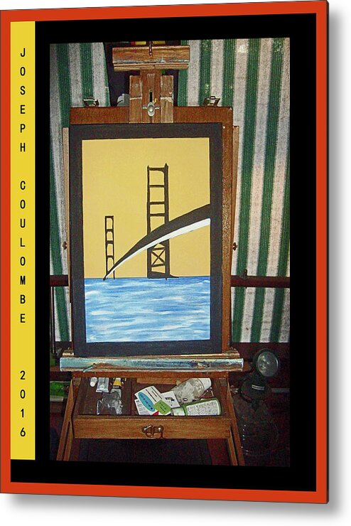 Northern California Metal Print featuring the painting A Nor Cal Bridge 2016 by Joseph Coulombe