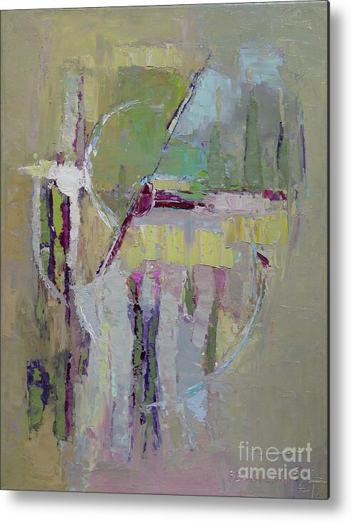 Abstract Metal Print featuring the painting Abstract 1809A by Becky Kim