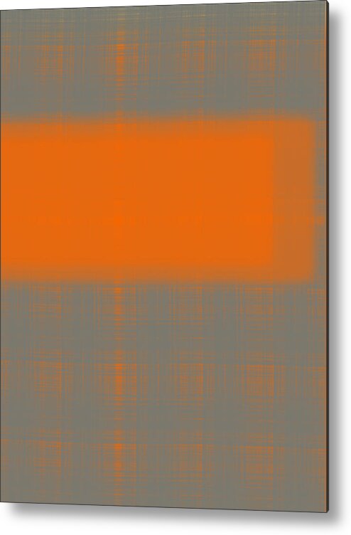 Abstract Metal Print featuring the painting Abstract Orange 3 by Naxart Studio