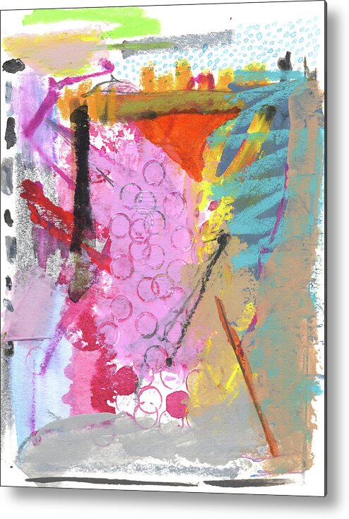 Abstract Metal Print featuring the mixed media Untitled #660 by Chris N Rohrbach