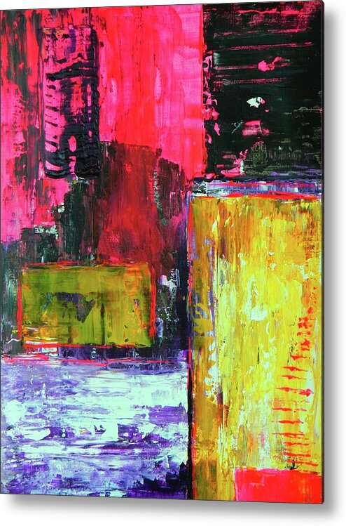 Abstract Art Metal Print featuring the painting Abstractor by Everette McMahan jr