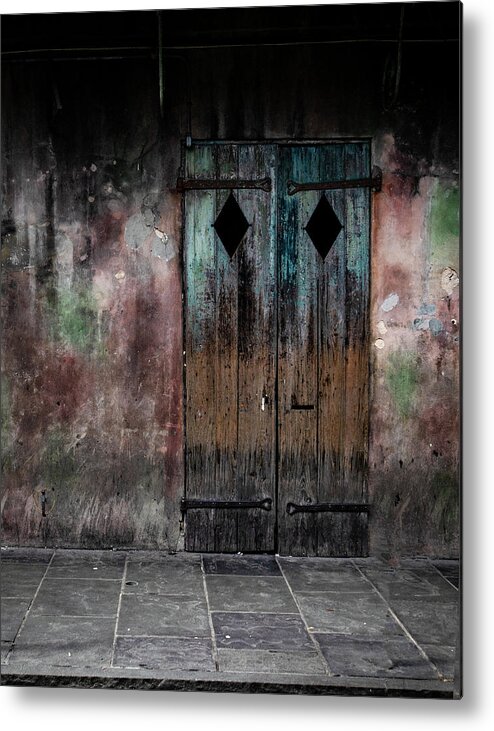 Door Metal Print featuring the photograph Aged and erie door by Jeff Kurtz