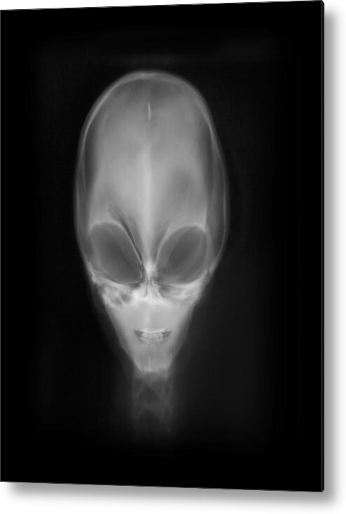 Alien Metal Print featuring the digital art Alien X-ray by Gravityx9 Designs