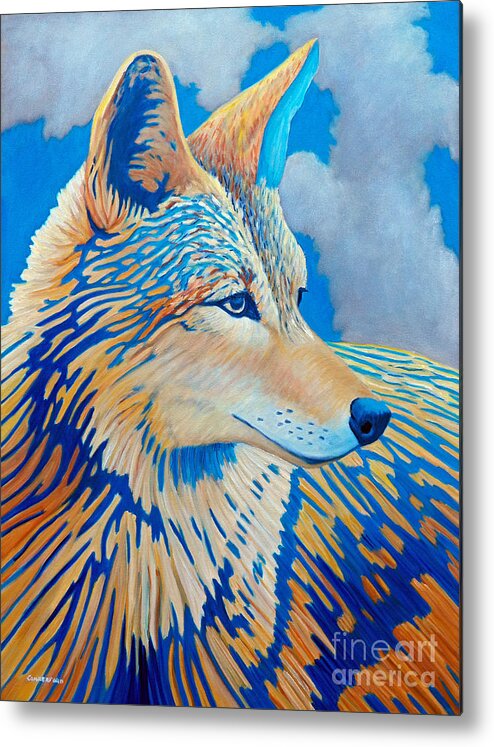 Coyote Metal Print featuring the painting All My Life by Brian Commerford