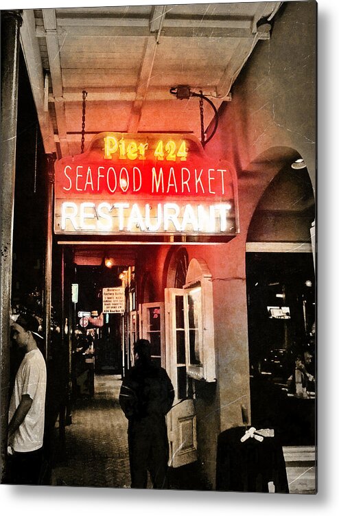 Bourbon Street Metal Print featuring the photograph Along Bourbon Street - New Orleans by Glenn McCarthy Art and Photography