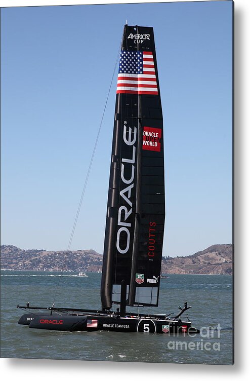 San Francisco Metal Print featuring the photograph America's Cup in San Francisco - Oracle Team USA 5 - 5D18246 by Wingsdomain Art and Photography