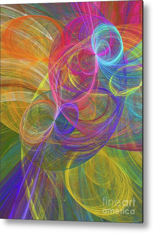 Abstract Metal Print featuring the digital art Andee Design Abstract 44 2017 by Andee Design