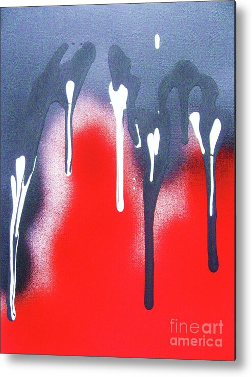 Original: Abstract Metal Print featuring the painting Appeasing the Volcano by Thea Recuerdo