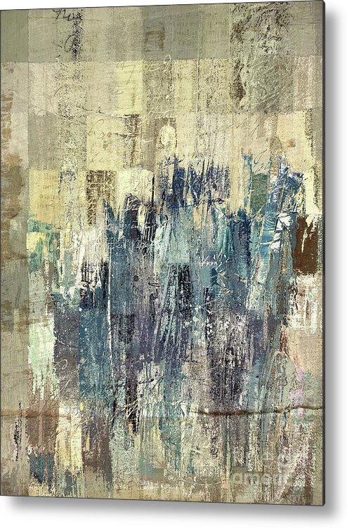 Abstract Metal Print featuring the painting Ascension - c03xt-159at2b by Variance Collections