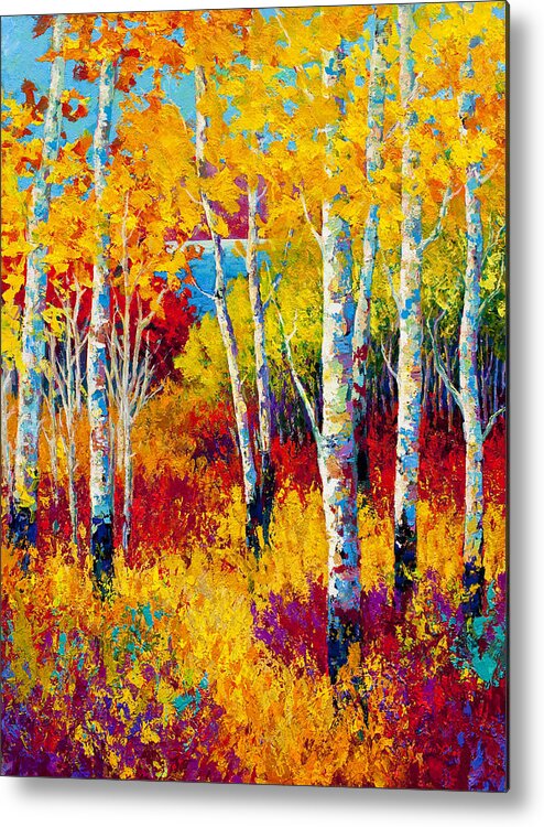 Trees Metal Print featuring the painting Autumn Dreams by Marion Rose