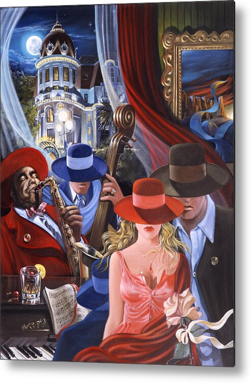 Metaphors Of Espionage Metal Print featuring the painting Avenue Of The Angels by Victor Ostrovsky