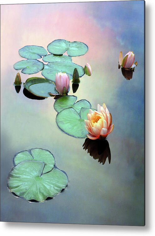 Water Lily. Lotus Metal Print featuring the photograph Awaken by Jessica Jenney