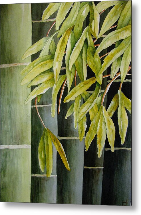 Bamboo Metal Print featuring the painting Bamboo by April Burton