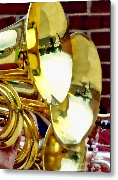 Brass Metal Print featuring the photograph Baritone Horns by Susan Savad