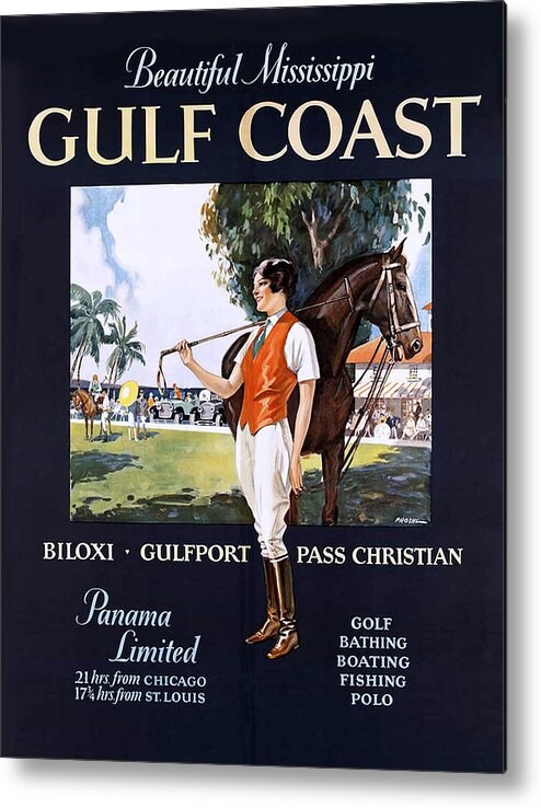 Gulf Metal Print featuring the painting Beautiful Mississippi, Gulf Coast by Long Shot
