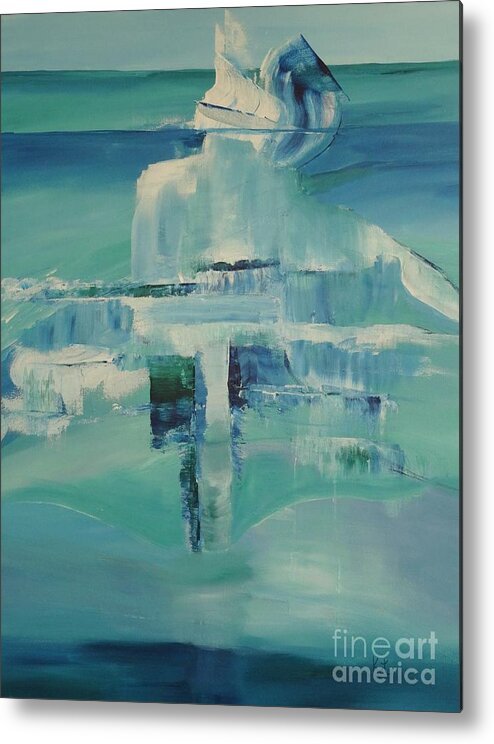 Ice Metal Print featuring the painting Beneath the Surface by Kat McClure