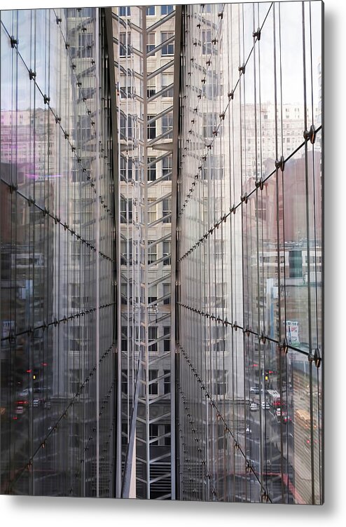 Glass Metal Print featuring the photograph Between Glass Walls by Rona Black