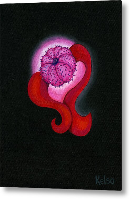 Kelso Metal Print featuring the painting Bio-plush by Bonnie Kelso