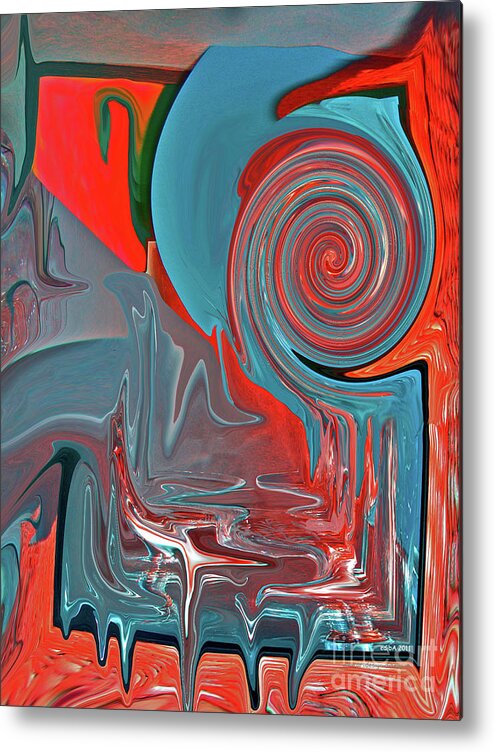 Bloody Mary Metal Print featuring the digital art Bloody Mary Pick me up by Eva-Maria Di Bella