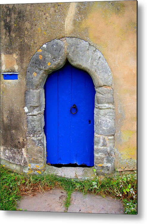 Door Metal Print featuring the photograph Blue Door by Roberto Alamino