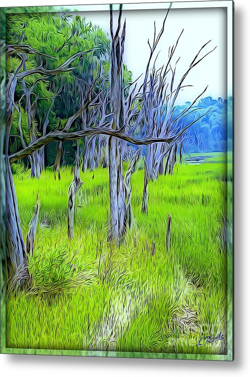 Tree Metal Print featuring the photograph Blue Trees by Leslie Revels
