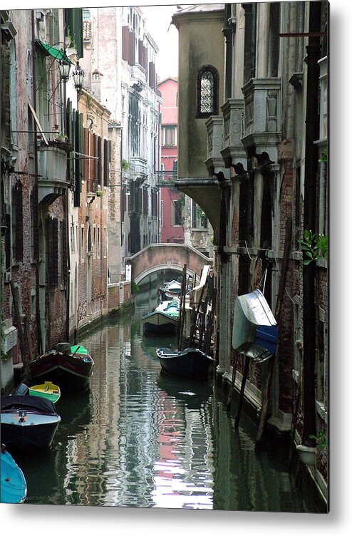Venice Metal Print featuring the photograph Boat on the Wall by Donna Corless