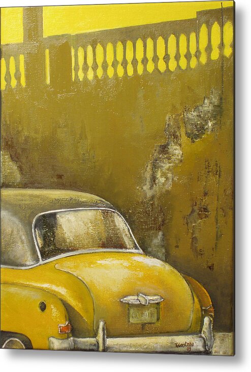 Havana Metal Print featuring the painting Buscando La Sombra by Tomas Castano