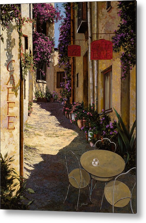 Caffe Metal Print featuring the painting Cafe Piccolo by Guido Borelli