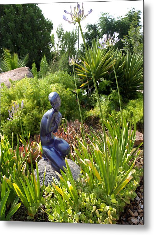 Digital Photo Metal Print featuring the photograph California Garden by Chuck Shafer