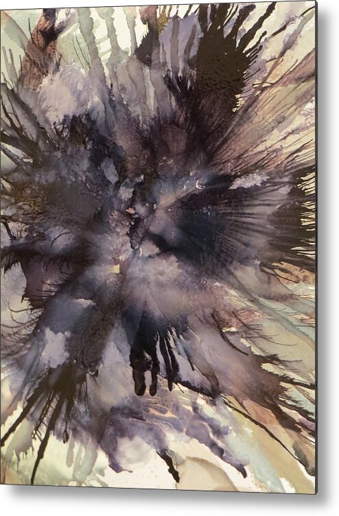 Abstract Metal Print featuring the painting Capable by Soraya Silvestri