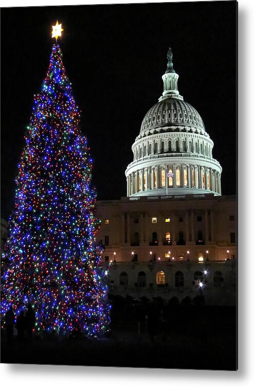 Christmas Metal Print featuring the photograph Capitol Christmas by Julie Niemela