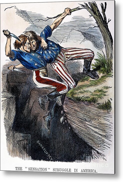 1862 Metal Print featuring the photograph Cartoon: Civil War, 1862 by Granger